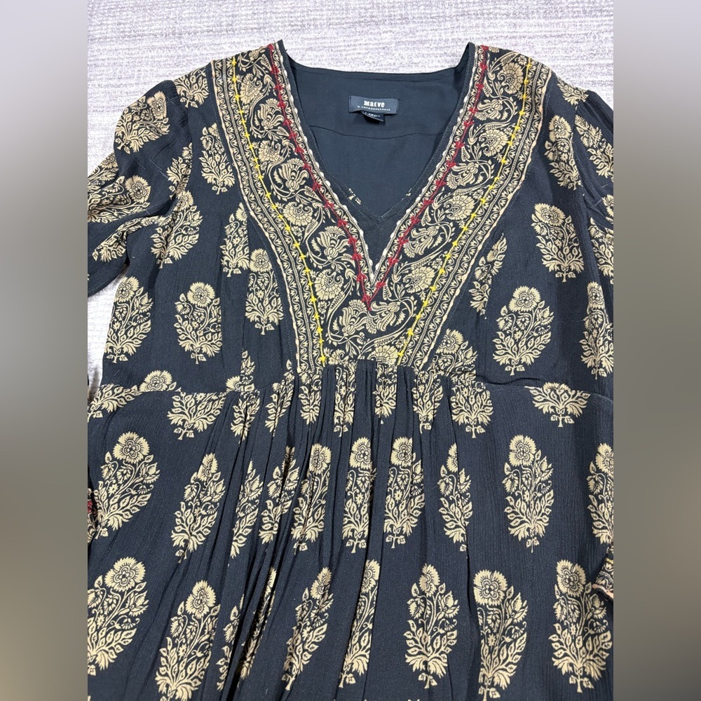 Maeve Anthropologie Avalon Dress Women XS Oversized Boho Shift Gypsy Festival - Picture 8 of 12